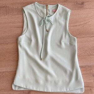 Ted Baker Mint Sleeveless Blouse with Tie Detail Size 1 Small
